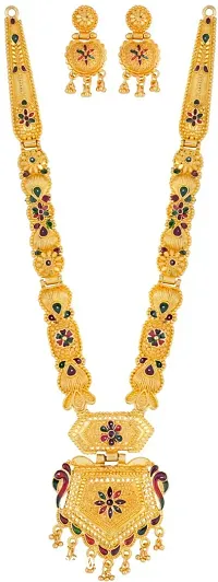 Stylish Golden Alloy Jewellery Set For Women Pair Of 2