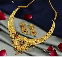 Stylish Golden Alloy Jewellery Set For Women-thumb1