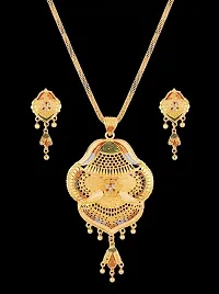 Stylish Golden Alloy Jewellery Set For Women-thumb1