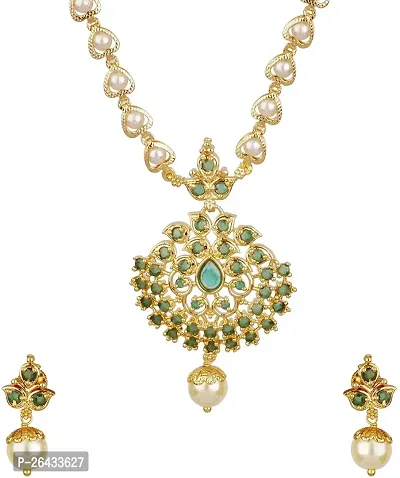 Stylish Golden Alloy Jewellery Set For Women Pair Of 2-thumb0