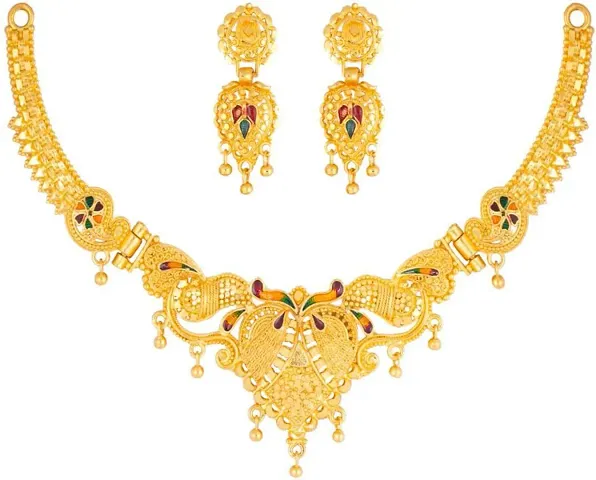 Stylish Brass Jewellery Set For Women