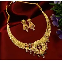 Stylish Golden Alloy Jewellery Set For Women-thumb2