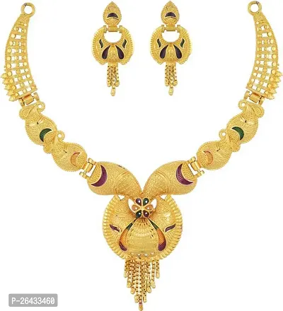 Stylish Golden Alloy Jewellery Set For Women-thumb0