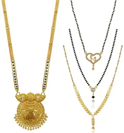 Combo Of 4 Gold Plated Brass Mangalsutras