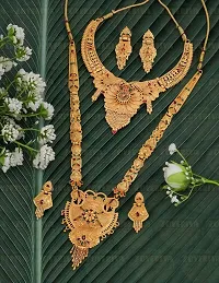 Stylish Golden Brass Jewellery Set For Women Pair Of 2-thumb2