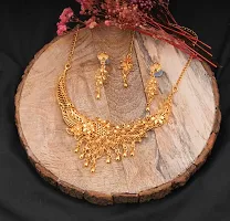 Stylish Golden Brass Jewellery Set For Women-thumb2