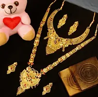 Stylish Golden Alloy Jewellery Set For Women-thumb1