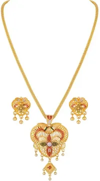 Stylish Golden Alloy Jewellery Set For Women-thumb1