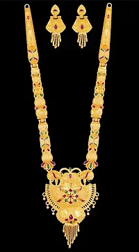 Stylish Golden Brass Jewellery Set For Women Pair Of 2-thumb2