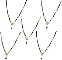 Stylish Brass Mangalsutra For Women Pack Of 5-thumb1