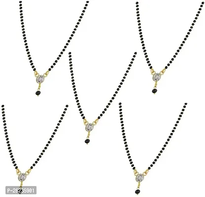 Stylish Brass Mangalsutra For Women Pack Of 5-thumb2