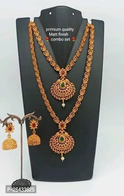 Stylish Golden Alloy Jewellery Set For Women Pair Of 2