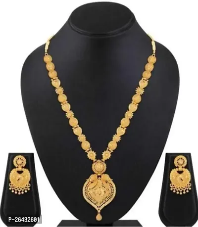 Stylish Golden Brass Jewellery Set For Women Pair Of 2-thumb2