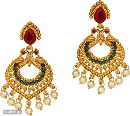 Stylish Golden Brass Jewellery Set For Women Pair Of 2-thumb2