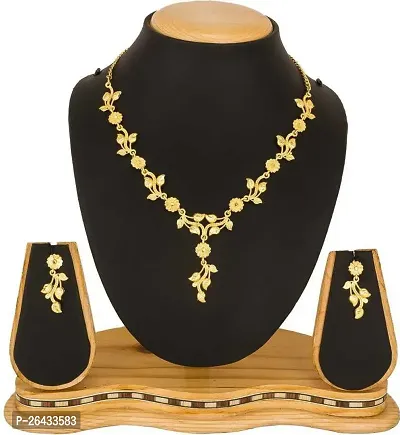 Stylish Golden Alloy Jewellery Set For Women-thumb0