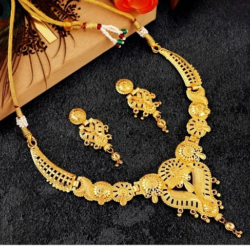 Stylish Brass Jewellery Set For Women