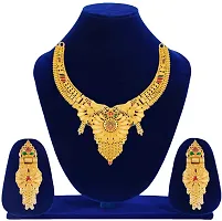 Stylish Golden Brass Jewellery Set For Women-thumb2