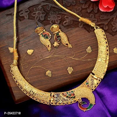 Stylish Golden Alloy Jewellery Set For Women-thumb4