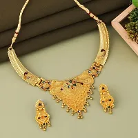 Stylish Golden Brass Jewellery Set For Women Pair Of 2-thumb3