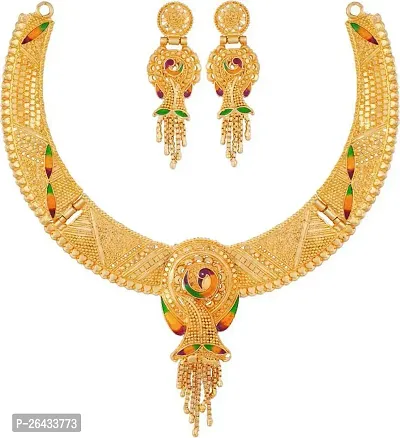 Stylish Golden Alloy Jewellery Set For Women-thumb0