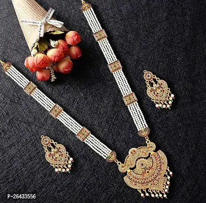 Stylish Golden Alloy Jewellery Set For Women