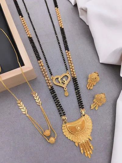 Combo of 3 Gold Plated Brass Mangalsutra Sets