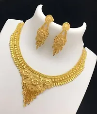 Stylish Golden Brass::Alloy Jewellery Set For Women-thumb1