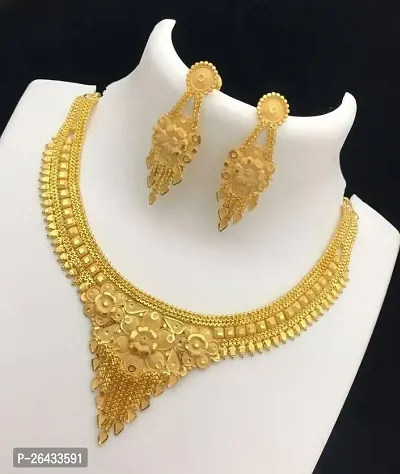 Stylish Golden Brass::Alloy Jewellery Set For Women-thumb2