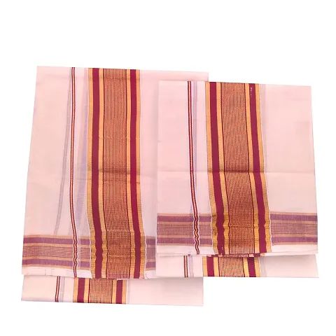 kerala saree set mundu 2x3 merun 2 mtr, 2.5 mtr