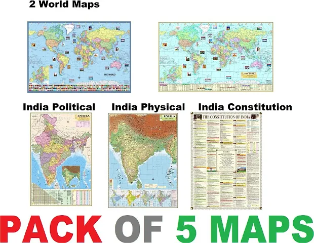 Pack of 5 English Maps