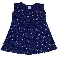 Butunu Polka Dot Printed New Born Baby Kids Girls Infant Cotton Short Frock Dress Set Pack of 3-thumb2