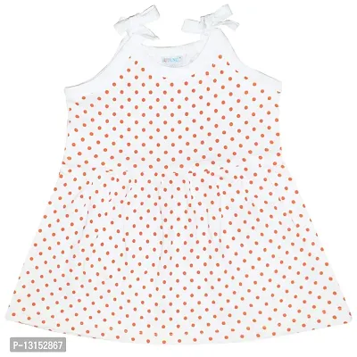 Butunu Polka Dot Printed New Born Baby Kids Girls Infant Cotton Short Frock Dress Set Pack of 3-thumb5