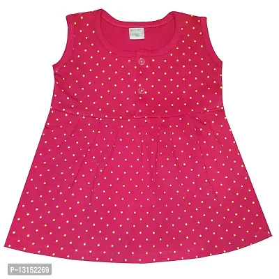 Butunu Polka Dot Printed New Born Baby Kids Girls Infant Cotton Short Frock Dress Set Pack of 3-thumb5