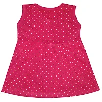 KIDEEZGUILD... Polka Dot Printed New Born Baby Kids Girls Infant Cotton Cutsleeves Full Sleeves Sleeveless Short Frock Dress Set Pack of 2 (3-6 Months, COLOR2)-thumb3