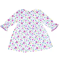 Butunu Polka Dot Printed Fashionable New Born Baby Kids Girls Infant Cotton Full Long Sleeves Short Frock Dress Set Pack of 1 Pink Black-thumb1