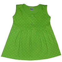 Butunu Polka Dot Printed New Born Baby Kids Girls Infant Cotton Short Frock Dress Set Pack of 3-thumb3