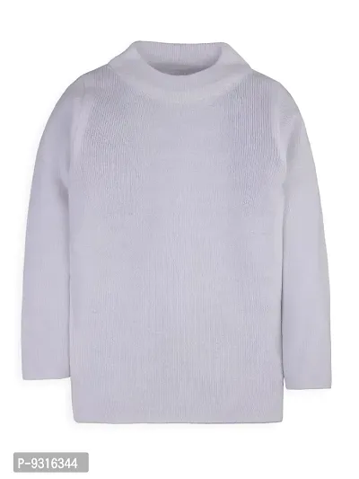 RVK Unisex Kids Boys Girls Super Soft Acrylic Sweater (24, White)