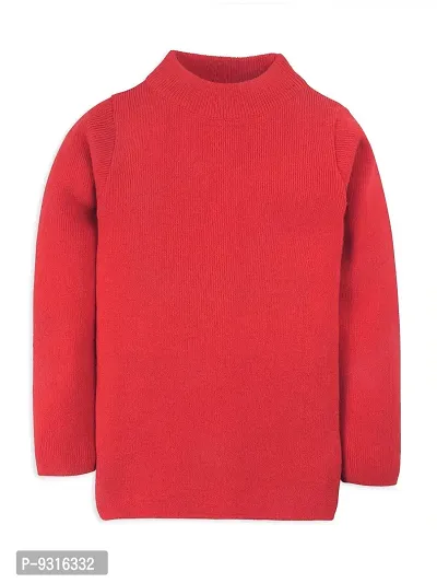 RVK Unisex Kids Boys Girls Super Soft Acrylic Sweater (18, RED)-thumb0