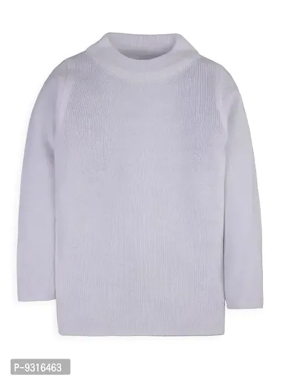 RVK Unisex Kids Boys Girls Super Soft Acrylic Sweater (34, White)-thumb0