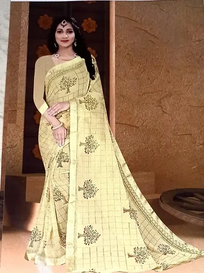 Classy Chiffon Saree with Blouse piece