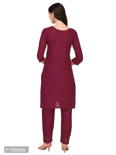 Trendy Designer Rayon Fabric Sequence Work Kurtis With PAnt-thumb3