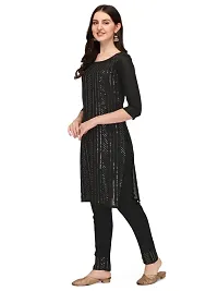 Trendy Designer Rayon Fabric Sequence Work Kurtis With PAnt-thumb1