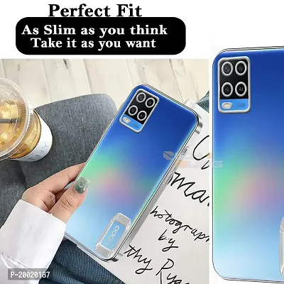 Richburg Back Cover For OppO A54 New CD Chrome Back Cover with Ring Logo Cut Pattern Electroplating Logo View | Slim Shockproof Cover Compatible with OppO A54 (Silver)-thumb3