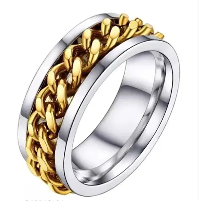 Stylish Stainless Steel Silver Ring For Men