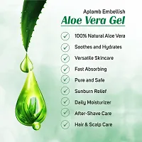 APLOMB Embellish Pure and Natural Aloe Vera Gel | Moisturises, Nourishes and Hydrates the Skin | for Face  Hair | -100g-thumb4