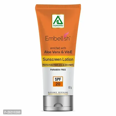 Aplomb Embellish Natural Sunscreen Lotion UVB Protection, Water Resistant Sunscreen for Men  Women-thumb0