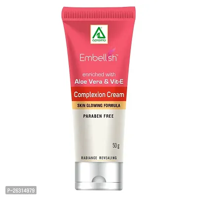 APLOMB Embellish Complexion Care Face Cream Perfectly Blend of Alovera And Vitamin-E For Hydrated Even-toned  Radiant Skin with UV protection Dry to Combination Skin (Pack Of 1) 50gm