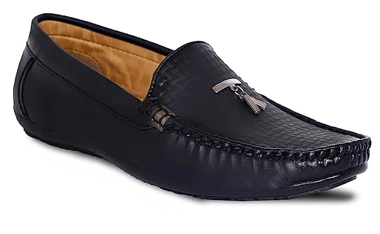 Stylish Black Plastic Solid Formal Shoes For Men