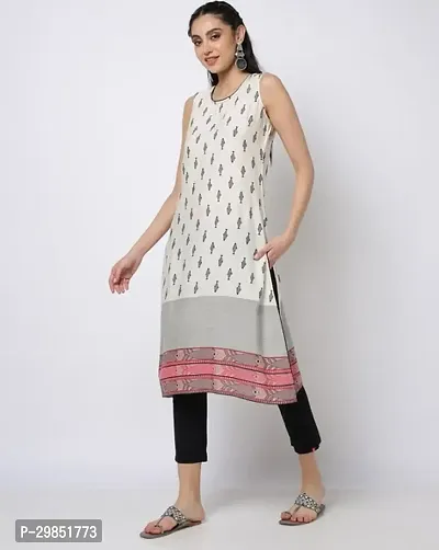 Stylish White Cotton Kurta For Women