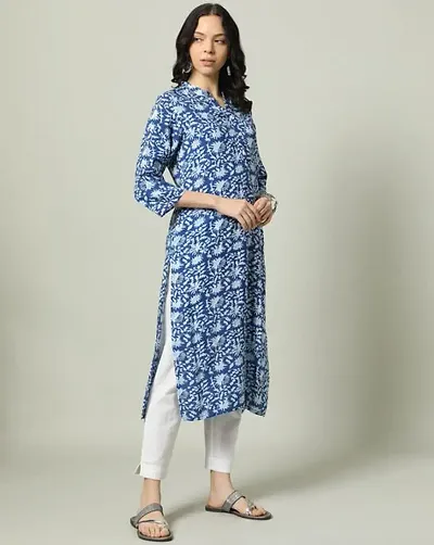 Stylish Printed Cotton Straight Kurtis